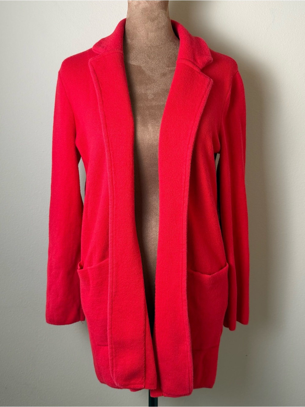 J.Crew Factory Sweater Blazer Jacket Womens Small Red Teacher Office Work Preppy